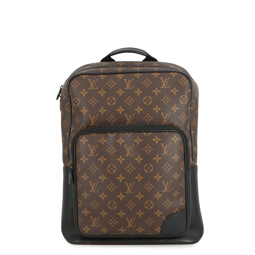 Louis Vuitton Monogram Macassar Brown Dean Backpack Black Bag